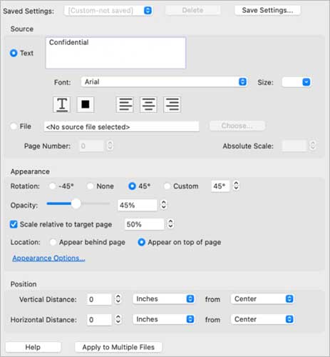 Set watermark with Adobe