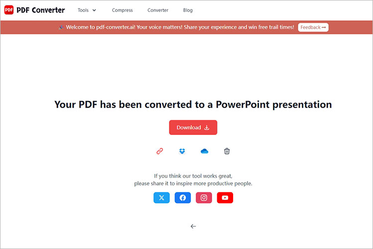 Convert PDF to PowerPoint successfully