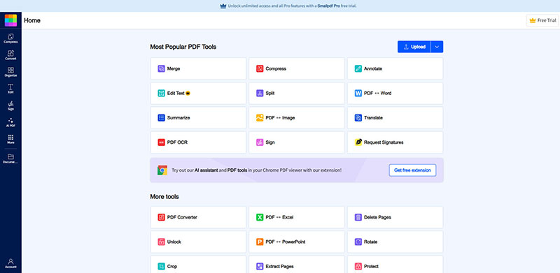Key features of Smallpdf
